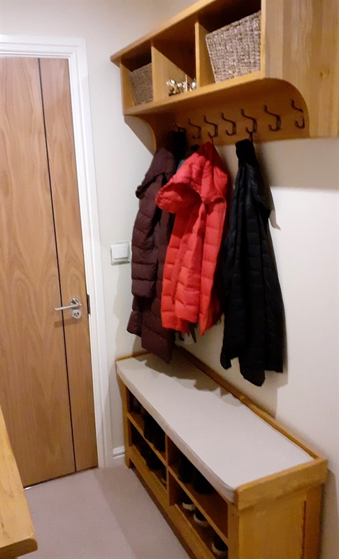 storage shelf with hooks