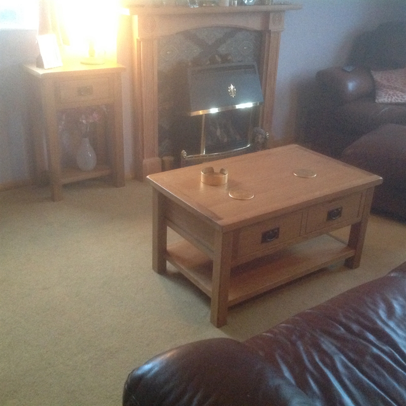 Lyon Petite Oak Coffee Table with Drawer - The Cotswold ...