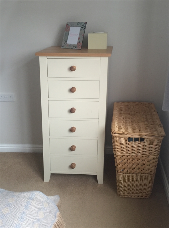 Mottisfont Painted Tall 6 Drawer Chest The Cotswold Company