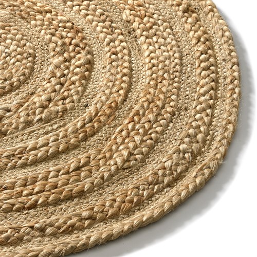 Jute Chunky Braided Rug Natural 150cm