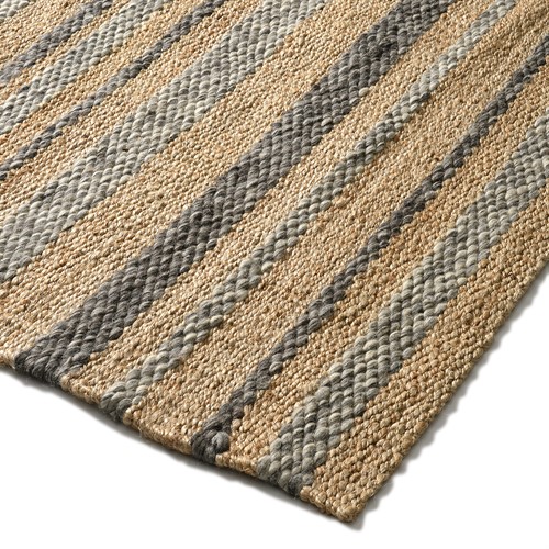 Striped Jute Rug - Blue 120x170cm