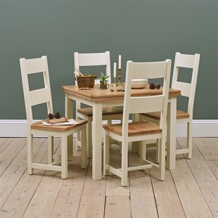 Sussex Painted 90cm-155cm Ext. Table and 4 Chairs