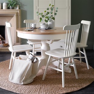 Sussex Cotswold Cream 110-145cm Round Extending Table