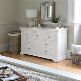 Chantilly Warm White 3 over 4 Drawer Chest