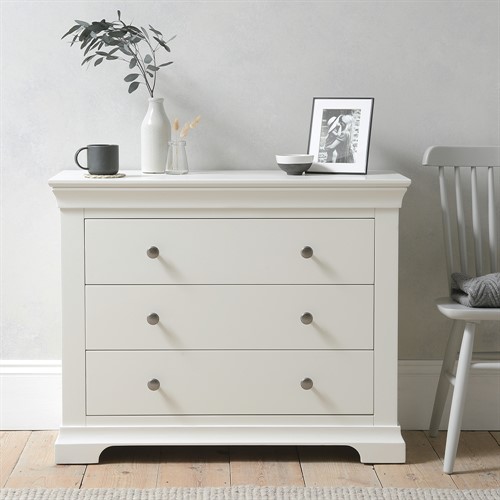 Chantilly Warm White 3 Drawer Petite Chest