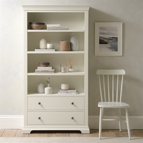 Chantilly Warm White Large Bookcase