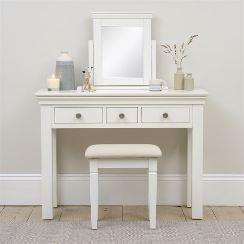 Chantilly Warm White Dressing Table Stool