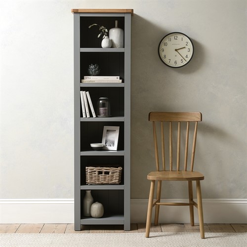 Sussex Storm Grey Tall and Slim Bookcase