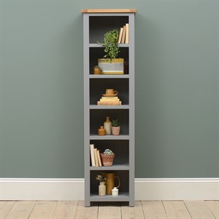 Sussex Storm Grey Tall and Slim Bookcase