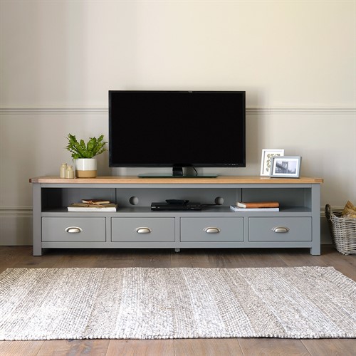 Sussex Storm Grey Extra large TV stand up to 75"