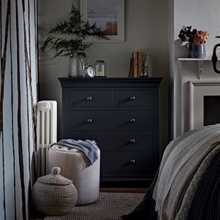 Chantilly Dusky Black 2 Over 3 Chest of Drawers