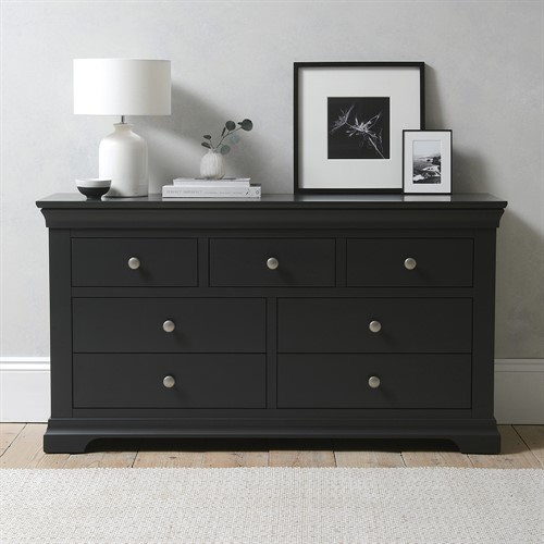 Chantilly Dusky Black 3 Over 4 Chest of Drawers