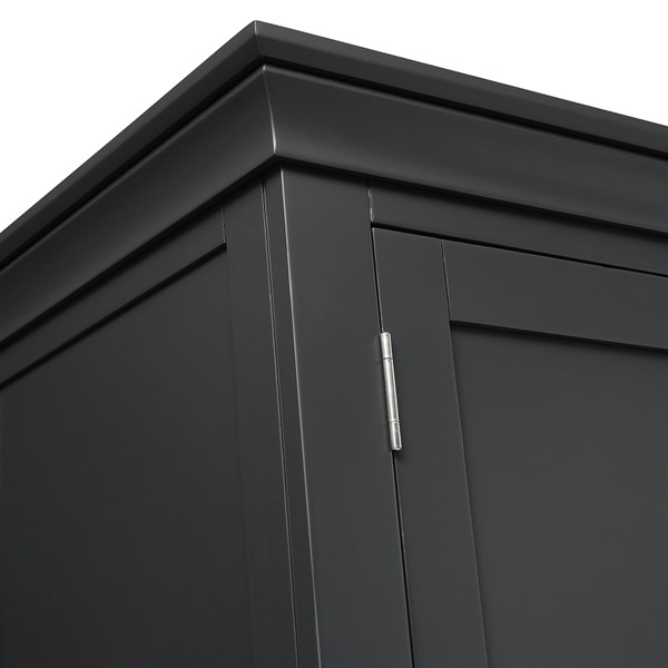 Chantilly Dusky Black Deluxe 3 Door Wardrobe - The Cotswold Company