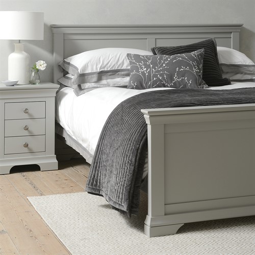 Chantilly Pebble Grey 4ft 6" Double Bed