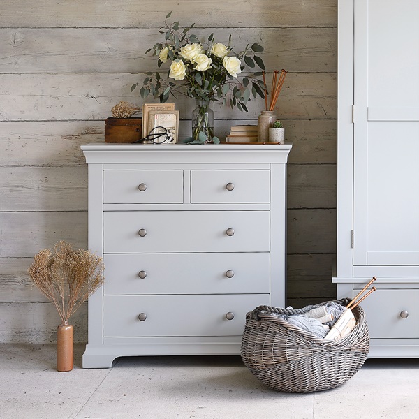 Chantilly Pebble Grey Double Wardrobe Bedroom Set The Cotswold Company
