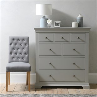 Chantilly Pebble Grey 7 Drawer Chest
