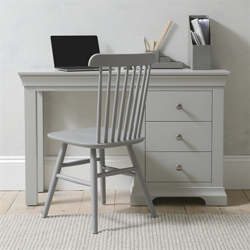 Chantilly Pebble Grey Single Pedestal Dressing Table / Desk