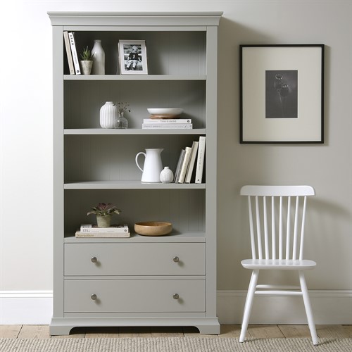 Chantilly Pebble Grey NEW Large Bookcase