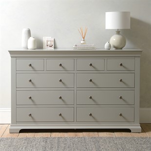 Chantilly Pebble Grey  10 Drawer Chest