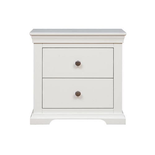 Chantilly Warm White Set of 2 Jumbo Bedside Tables