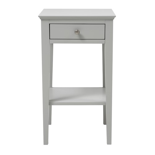 Chantilly Pebble Grey Narrow Bedside