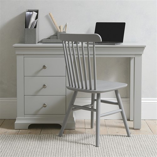 Chantilly Pebble Grey Single Pedestal Desk 