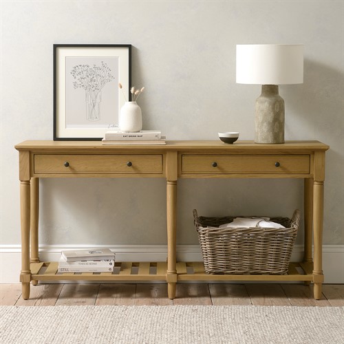 Elkstone Mellow Oak Extra Large Console Table