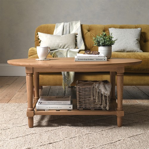 Elkstone Mellow Oak Oval Coffee Table