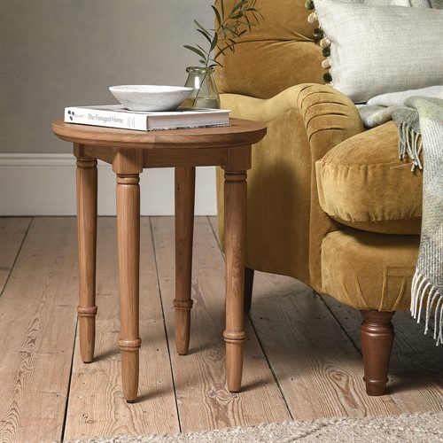 Elkstone Mellow Oak Oval Side Table