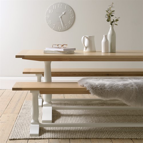 Elkstone Pale Grey 8 Seater Pedestal Dining Table