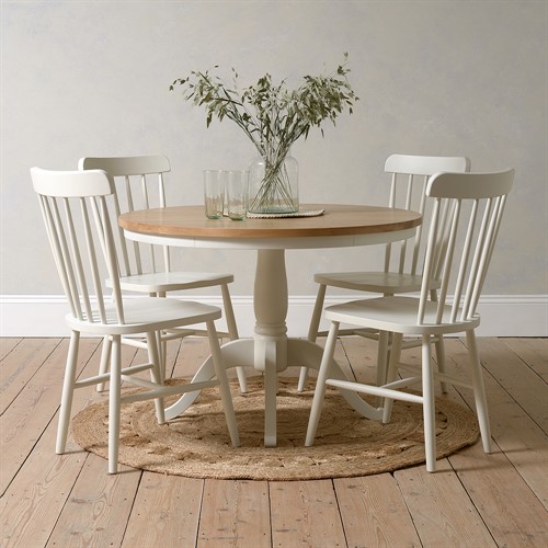 Elkstone Pale Grey 4 Seater Round Dining Table