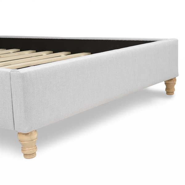 Evesham 4ft 6" Double Bed Silver Linen The Cotswold Company