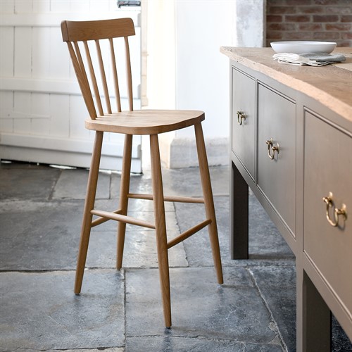 Elkstone Mellow Oak Spindleback Bar Stool