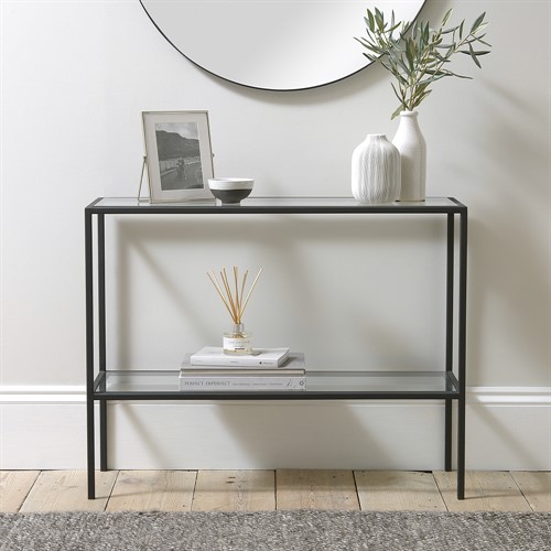 Foxcote Metal and Glass Console Table