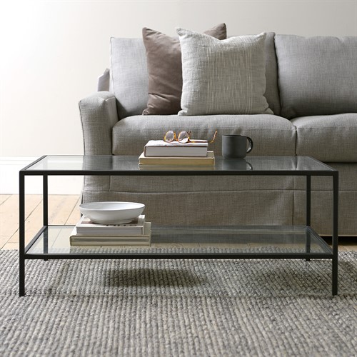 Foxcote Metal and Glass Coffee Table