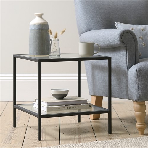Foxcote Metal & Glass Side Table
