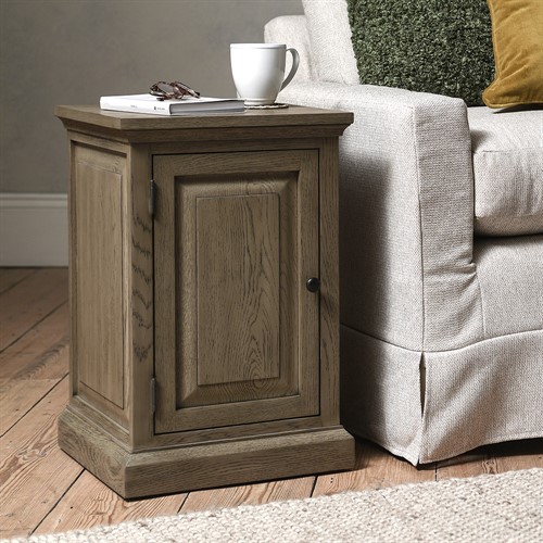 Notgrove Weathered Oak Side Table Cupboard