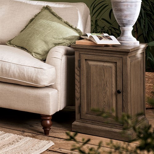 Notgrove Weathered Oak Side Table Cupboard