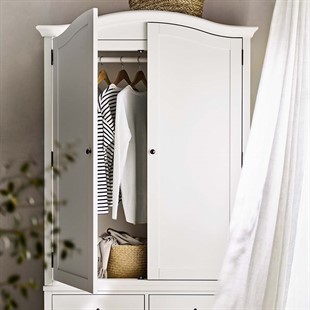 Wilmslow Pale Grey Double Wardrobe with Drawers