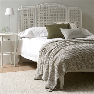 Wilmslow Pale Grey Rattan 4ft 6” Double Bed