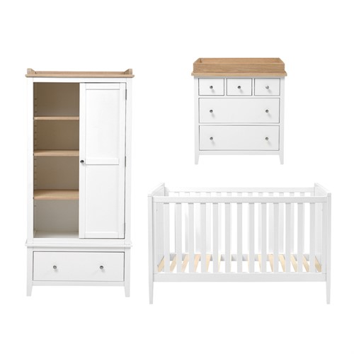 Pure White 3 Piece Nursery Furniture Set