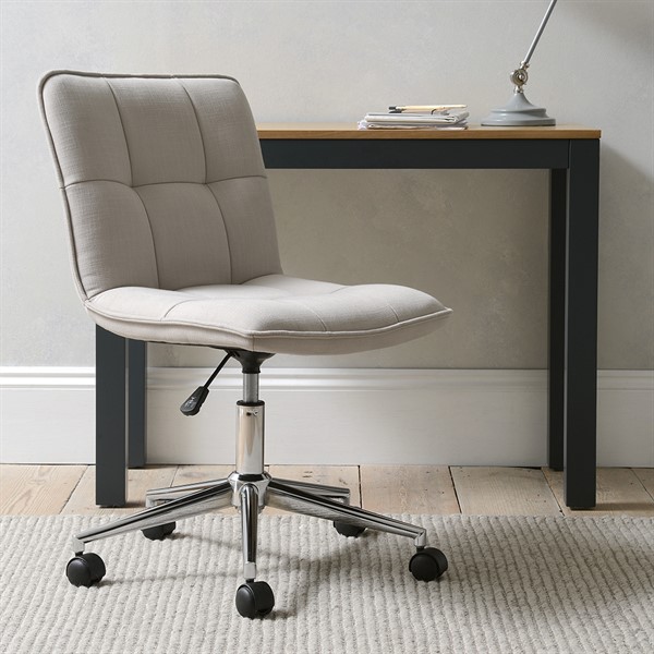 Ashton Office Chair - Stone Linen - The Cotswold Company