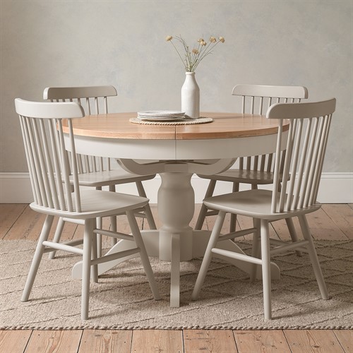 Sussex Stone 4-6 Seater Round Extending Dining Table