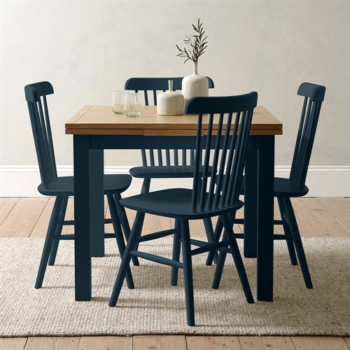 Sussex Midnight Blue 2-4 Seater Extending Dining Table