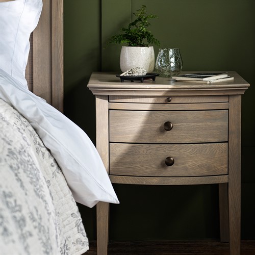 Winchcombe Smoked Oak 2 Drawer Bedside Table