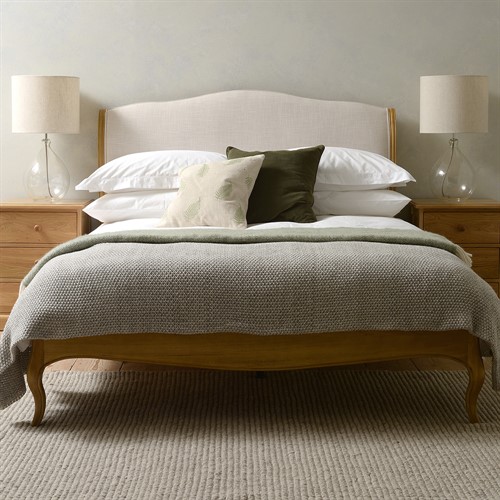 Stanton Double Upholstered Bed - Natural