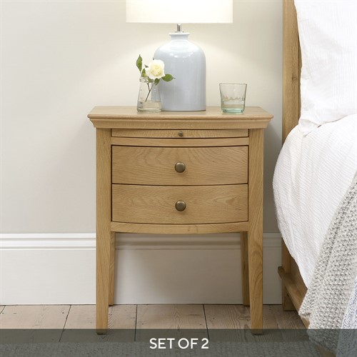 Winchcombe Oiled Oak Set of 2 Nightstand