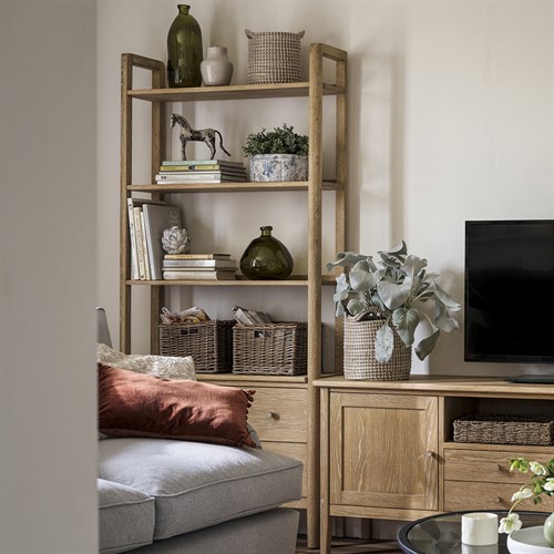 Berkeley Nordic Oak Large Open Bookcase