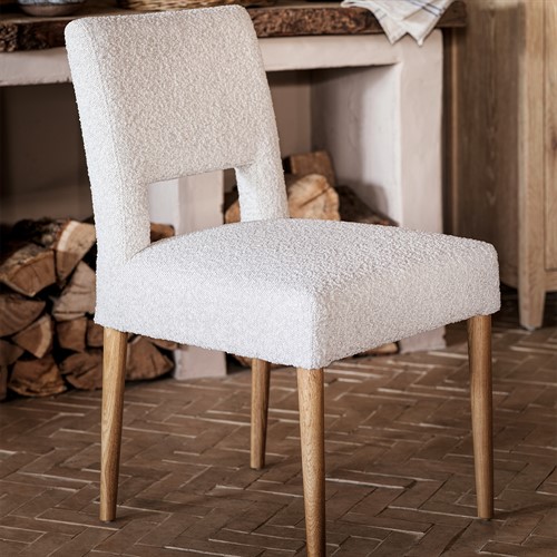 Berkeley Nordic Oak Boucle Dining Chair - Natural