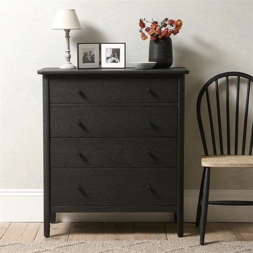 Berkeley Black Oak 4 Drawer Chest